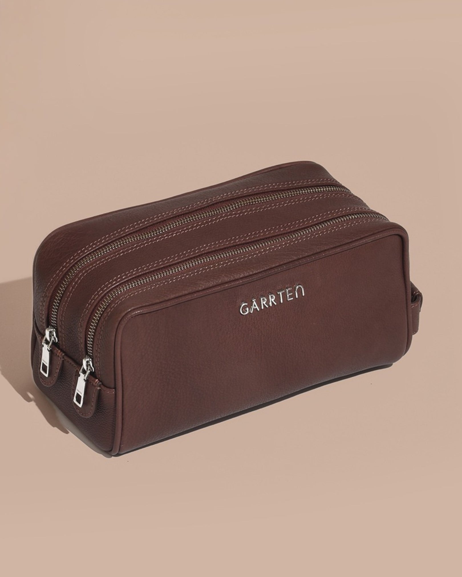 Leather Dopp Kit - Mahogany Brown
