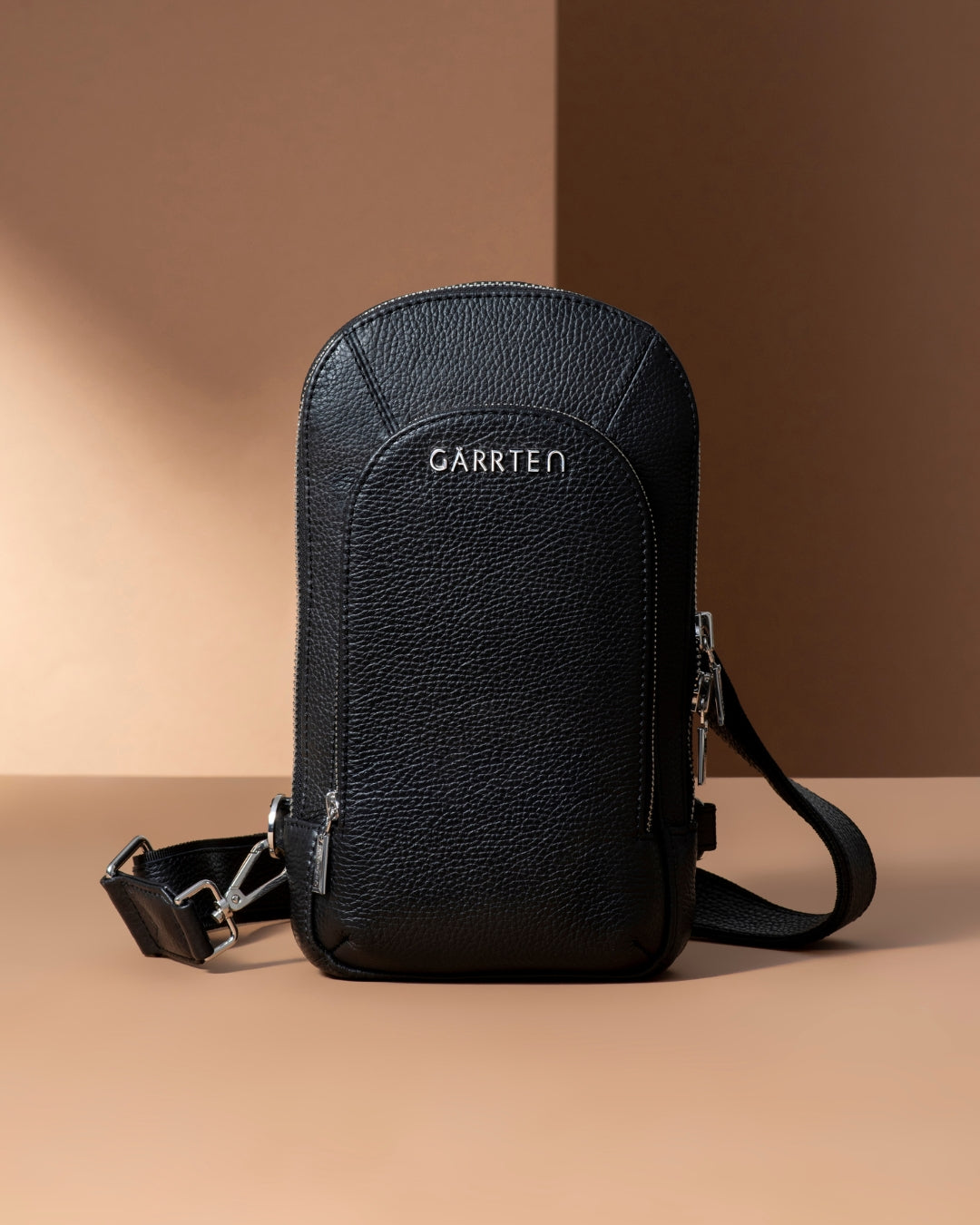 518 Leather Crossbody Sling Bag - Carbon Black