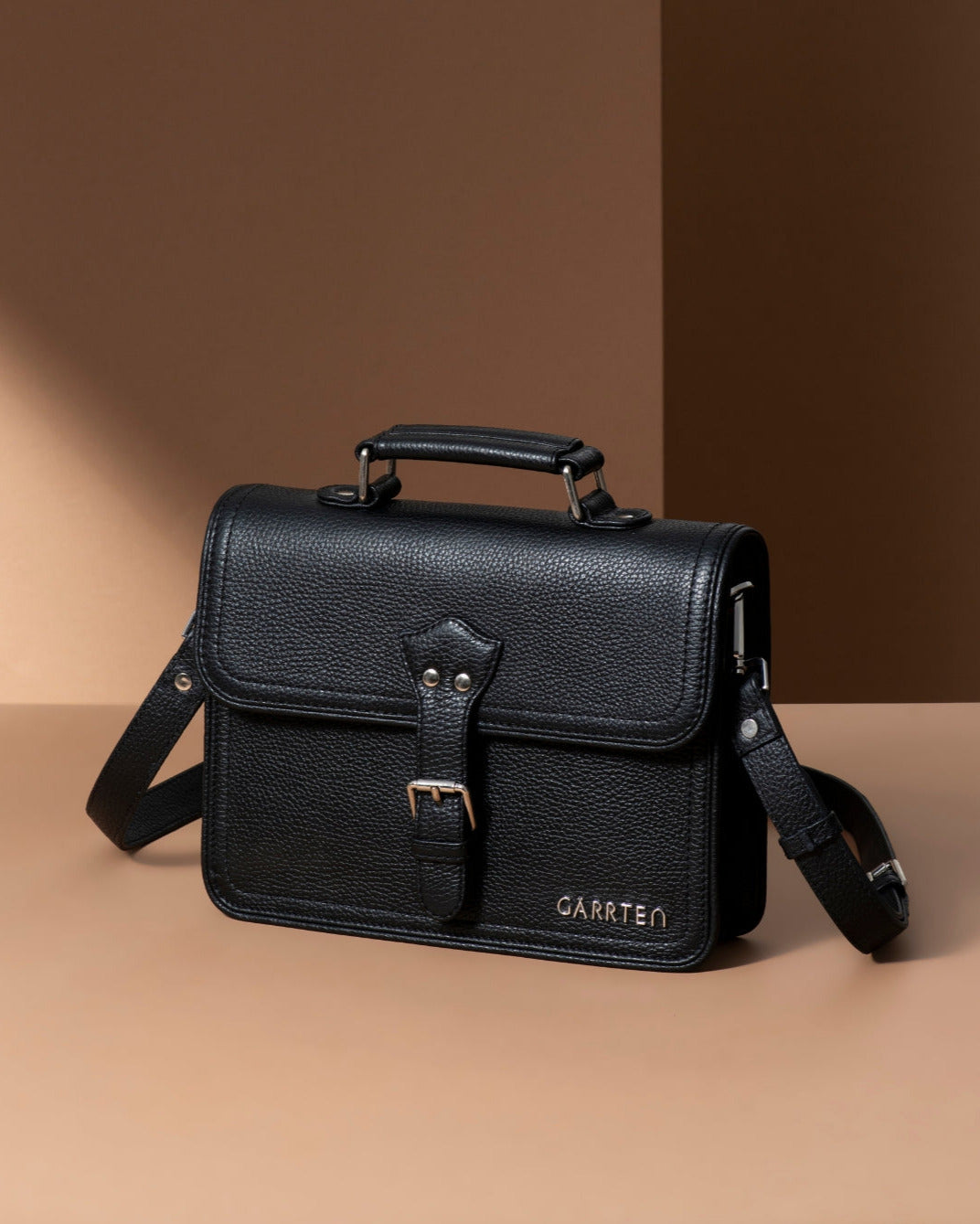 black satchel backpack leather 538 Crossbody Leather Satchel — Carbon Black
