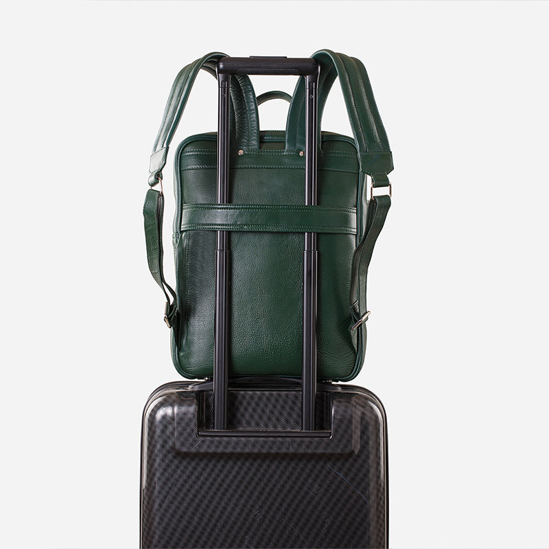 731 Slim Leather Backpack - Midnight Blue