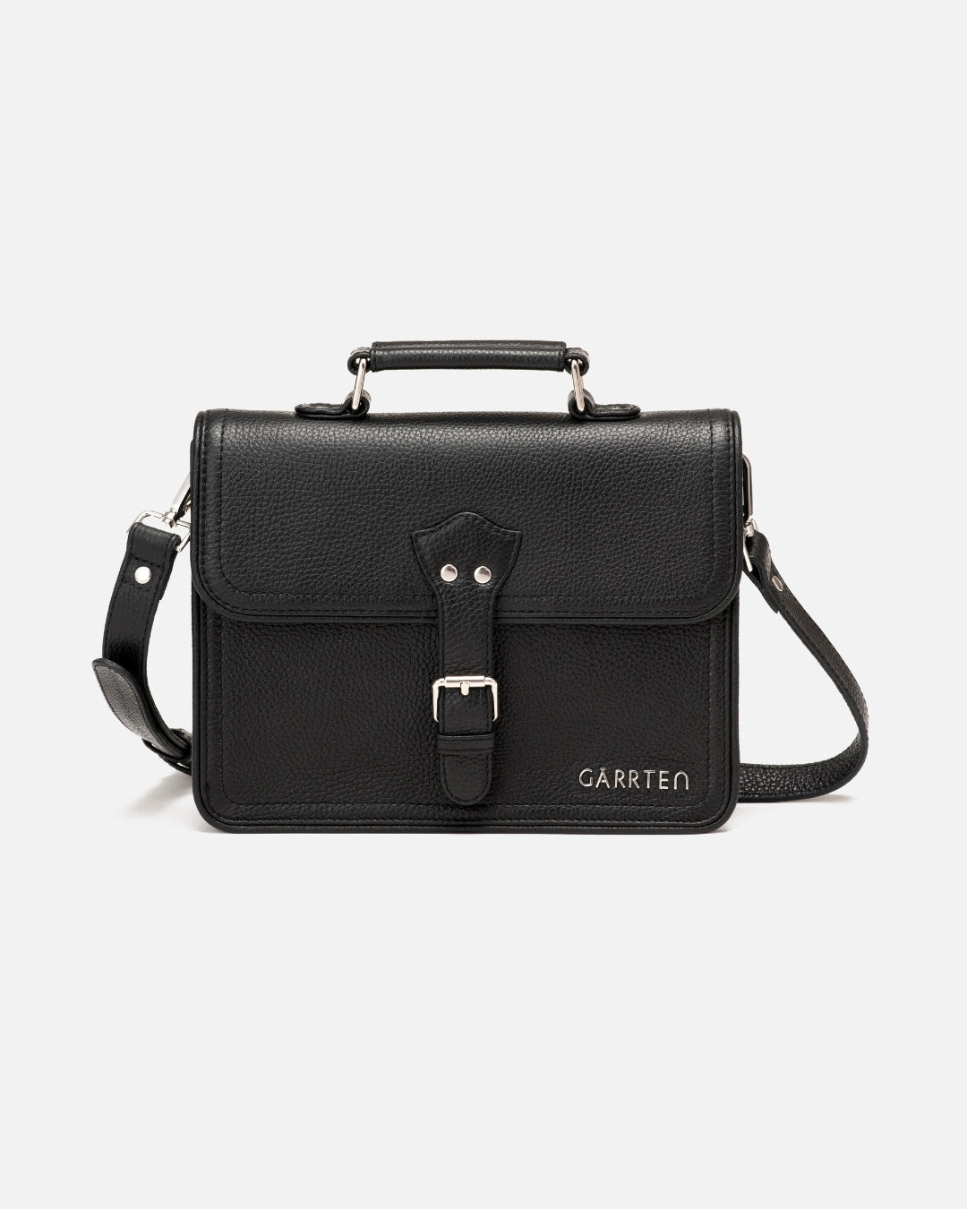 538 Leather Satchel Bag - Carbon Black
