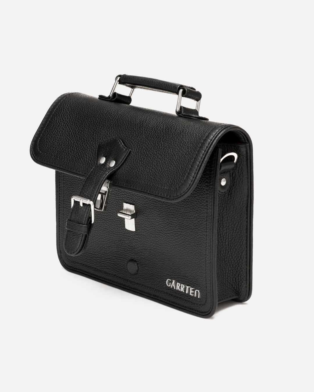 538 Leather Satchel Bag - Carbon Black