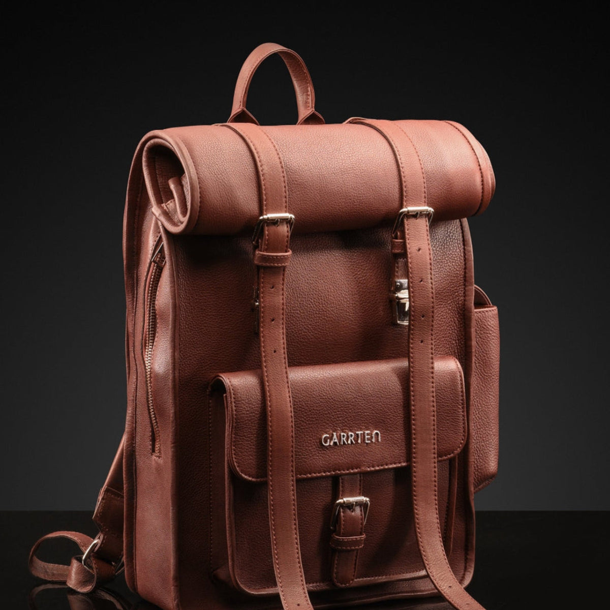 751 Rolltop Full-Grain Leather Backpack - Vintage Mahogany Brown