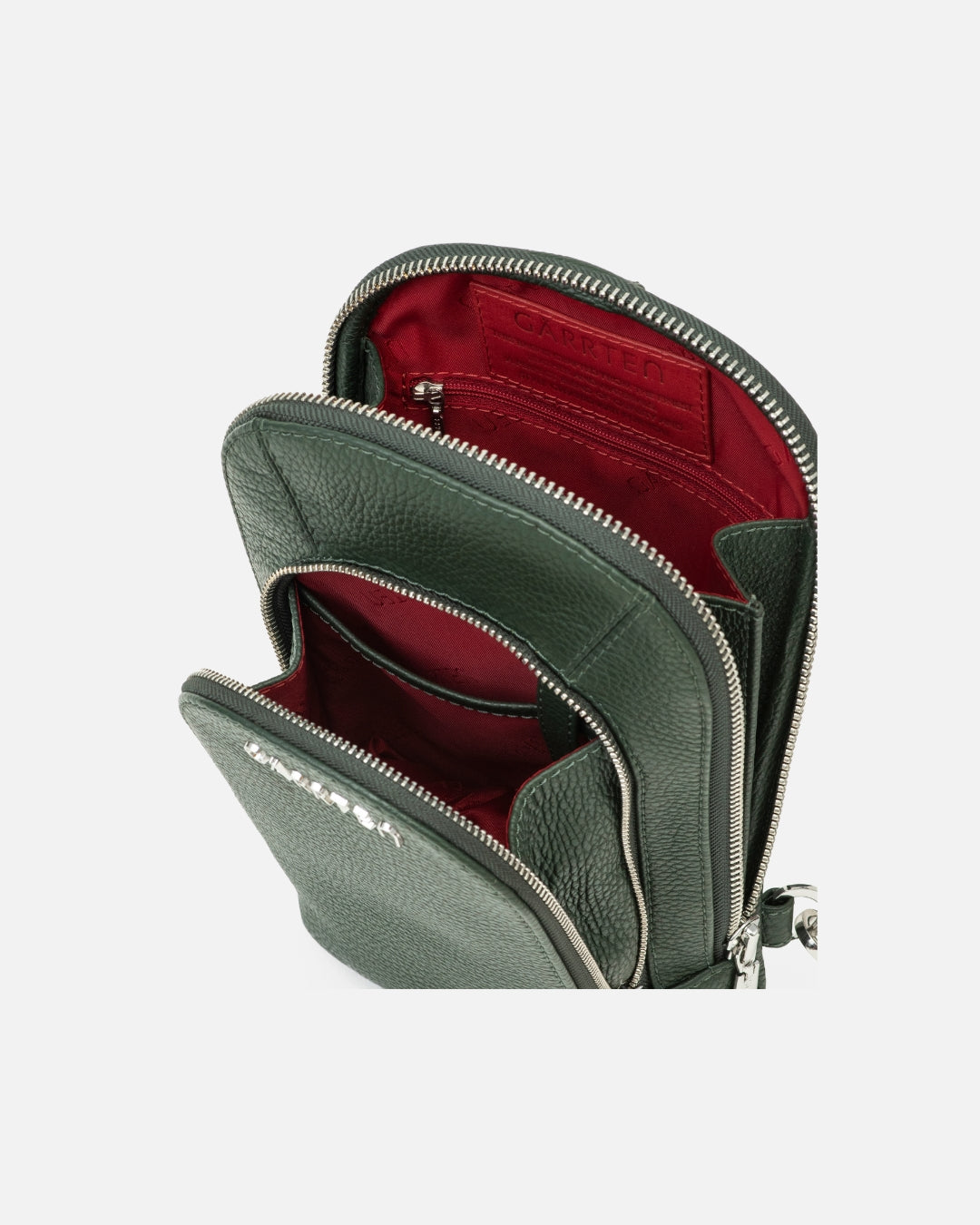 518 Leather Crossbody Sling Bag - Forest Green