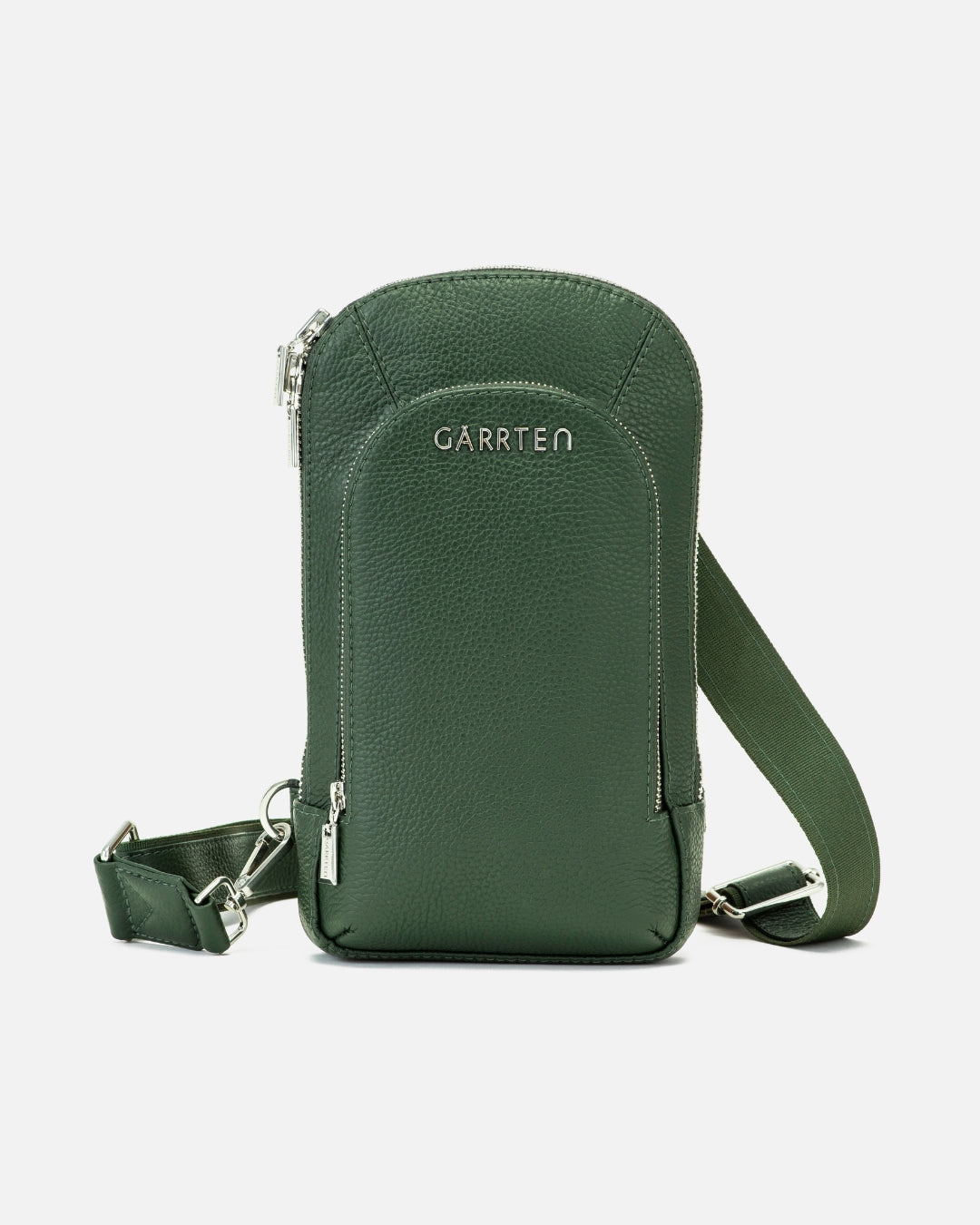 518 Leather Crossbody Sling Bag - Forest Green
