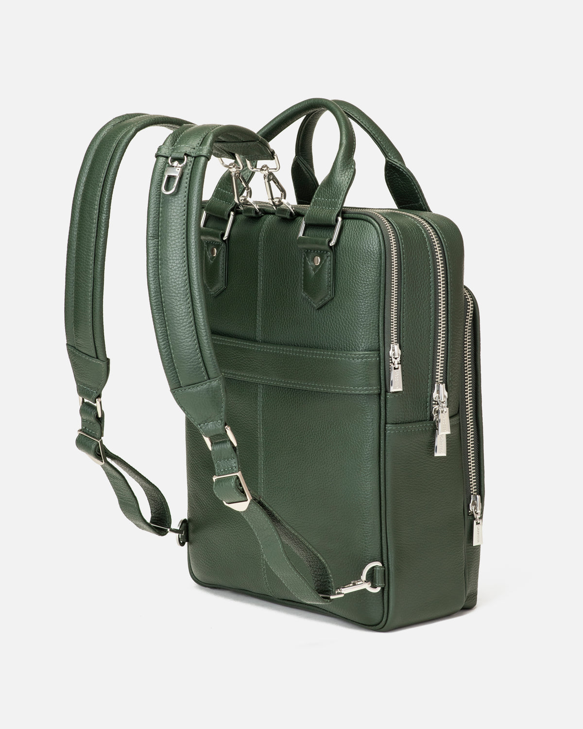 821 Signature Italian Leather Backpack - Forest Green