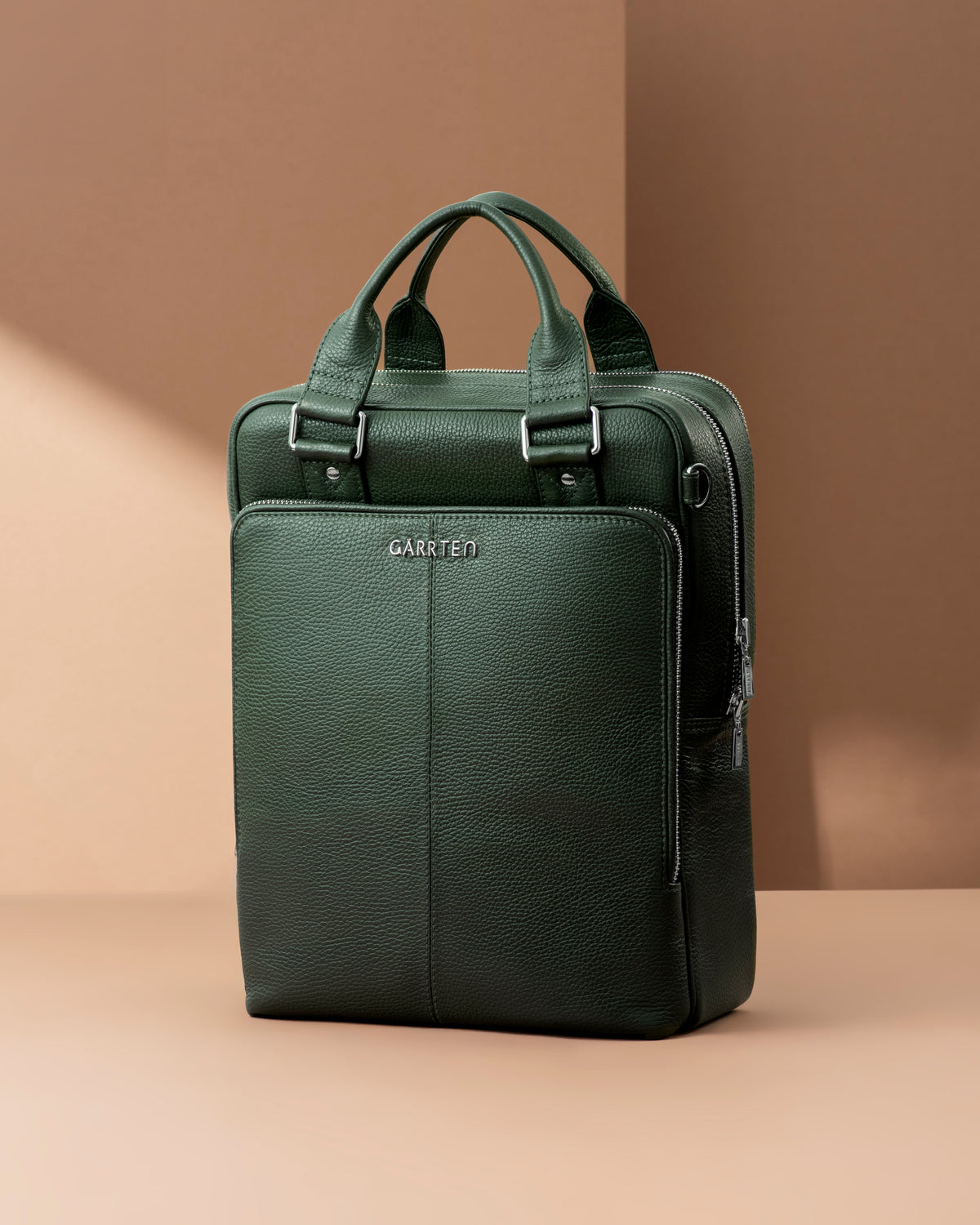 821 Signature Italian Leather Backpack - Forest Green