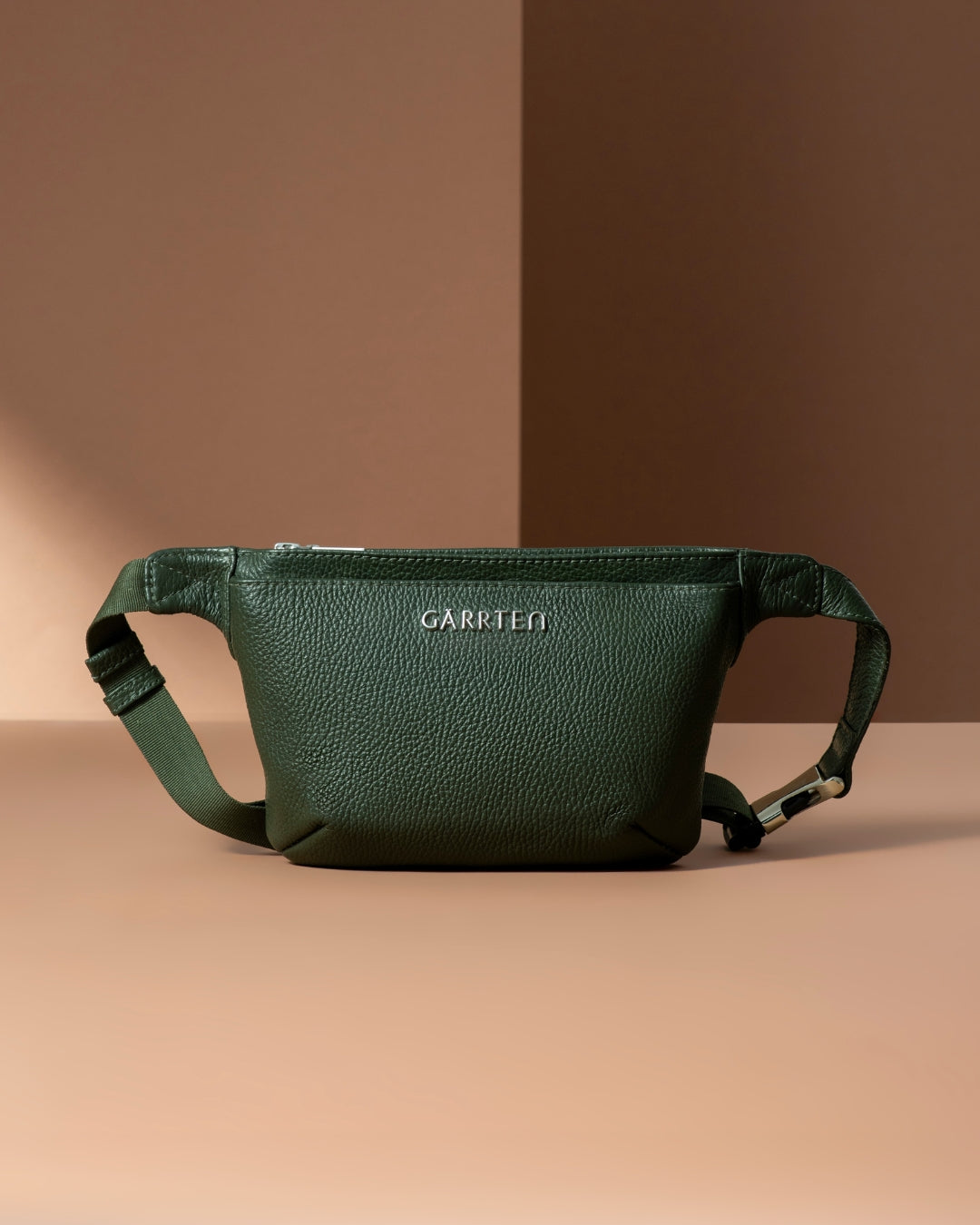528 Leather Crossbody Belt Bag - Forest Green