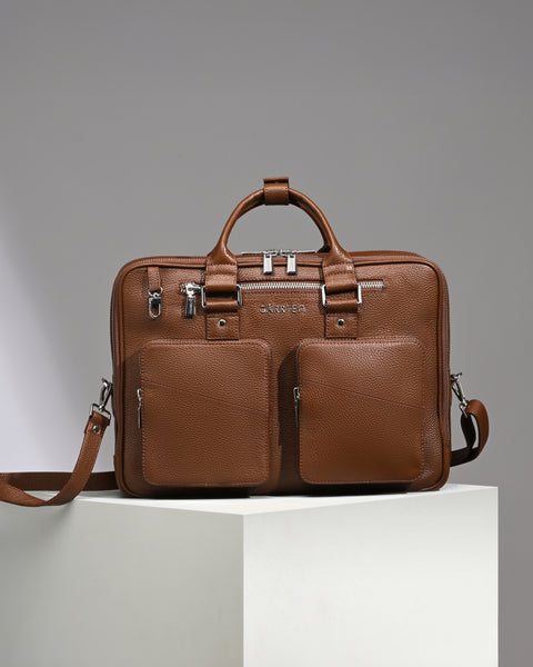 369 Italian Leather Briefcase I GARRTEN