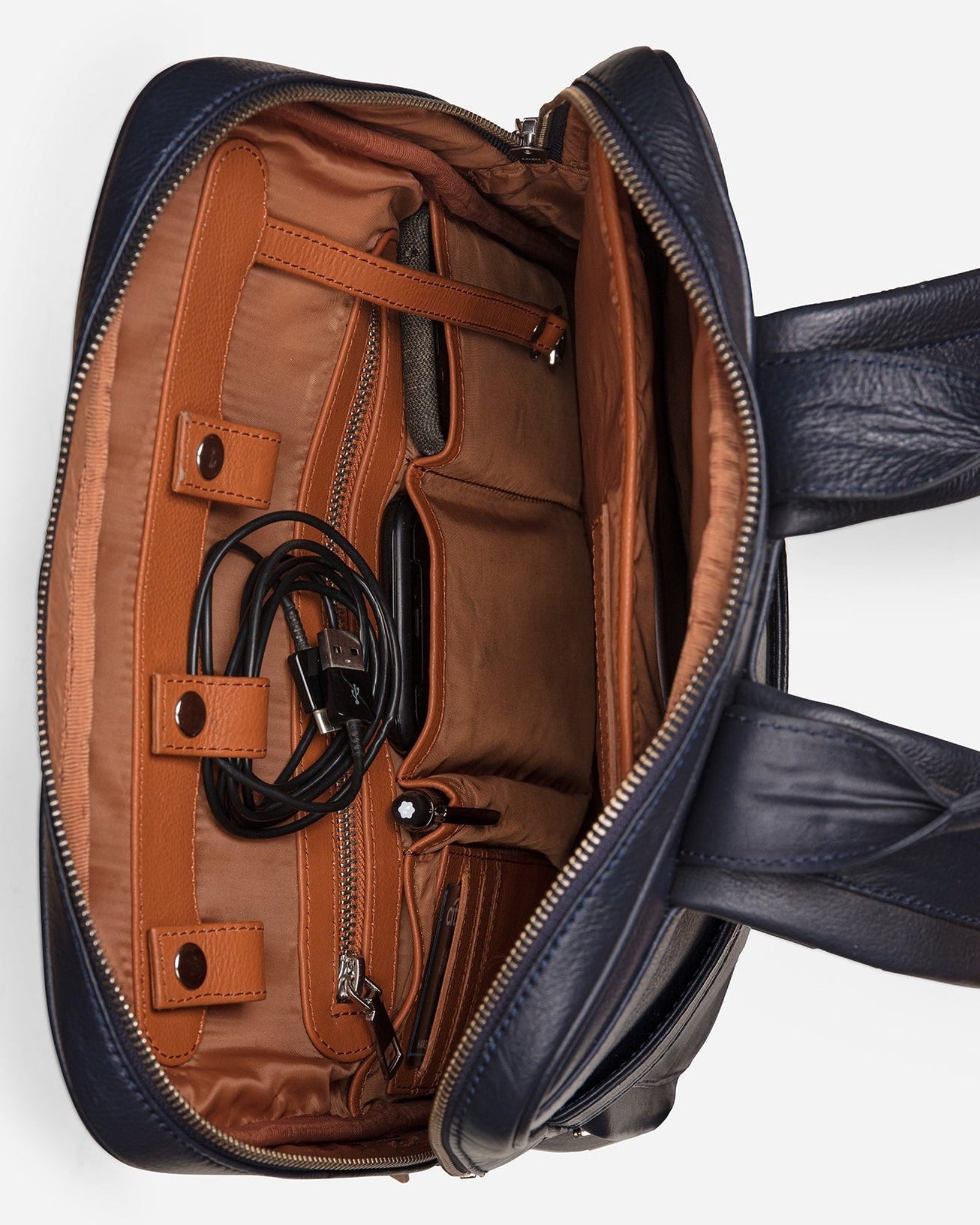 731 Slim Full-Grain Leather Backpack - Midnight Blue 731 Slim Full-Grain Leather Backpack - Midnight Blue